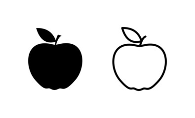 Apple icon vector. Apple sign and symbols for web design.