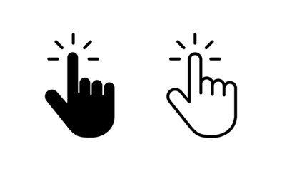 Hand cursor icon vector. cursor sign and symbol. hand cursor icon clik