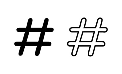 Hashtag icon vector. hashtag sign and symbol