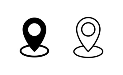 Maps and pin icon vector. location sign and symbol. geo locate, pointer icon.