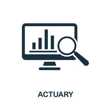 Actuary flat icon. Colored element sign from auditors collection. Flat Actuary icon sign for web design, infographics and more.