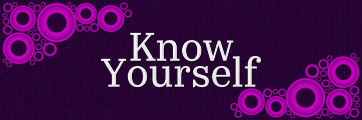 Know Yourself Purple Pink Rings Horizontal 