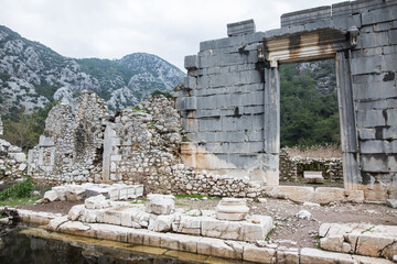 Fototapeta na wymiar The ruins of the city of Olympos, Turkey