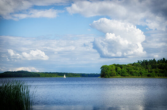 Quiet, tranquil summer mood at the Schaalsee in Schleswig-Holstein 
