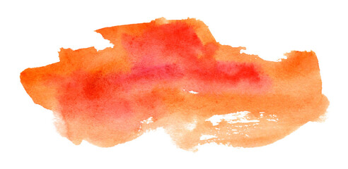 Colorful watercolor brush strokes isolated on white background