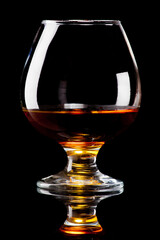 cognac isolated on black