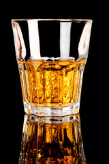 whiskey isolated on black