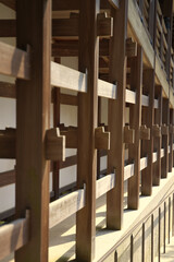 木造の柱素材写真
