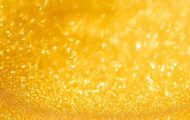 Abstract glitter yellow bokeh