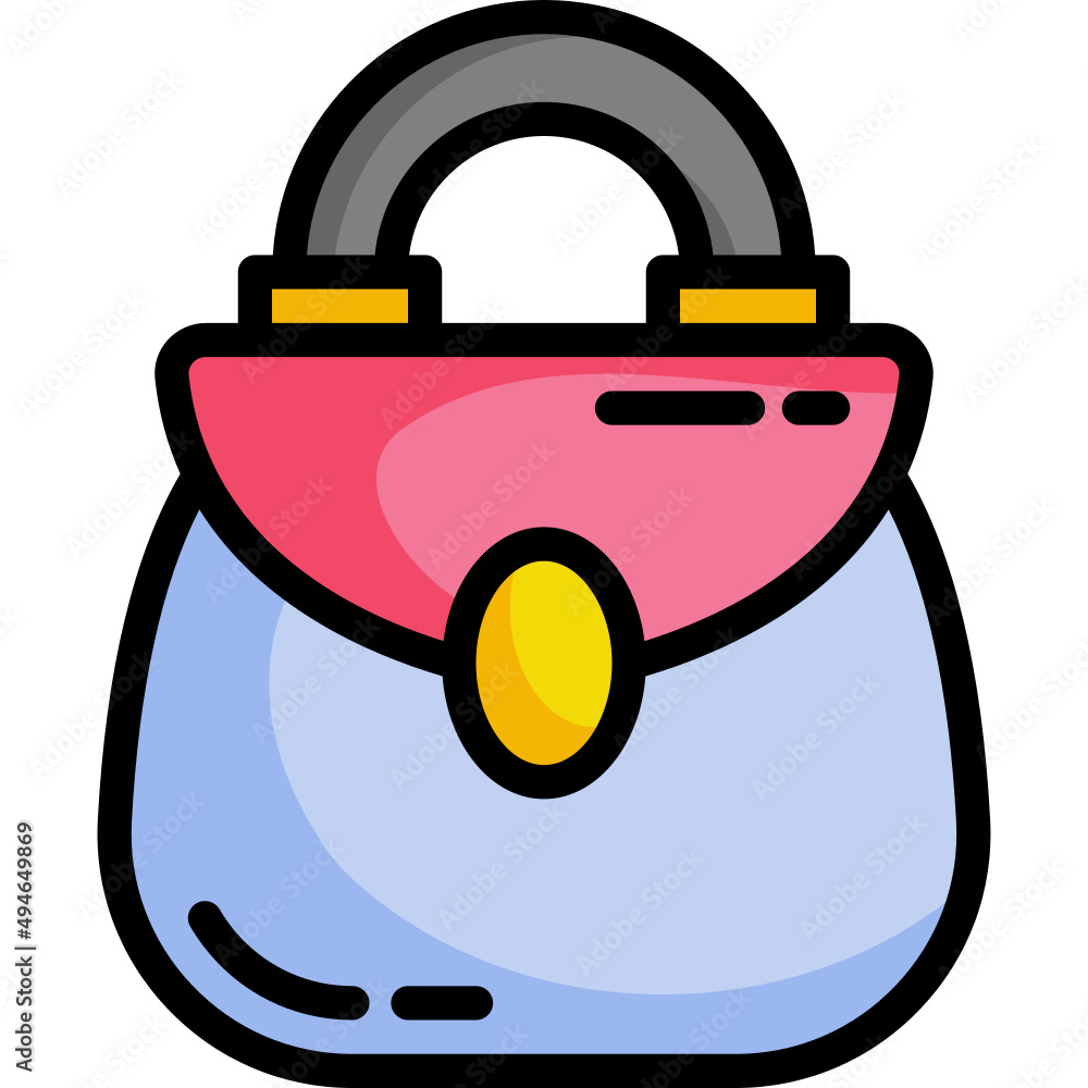 Sticker handbag line icon