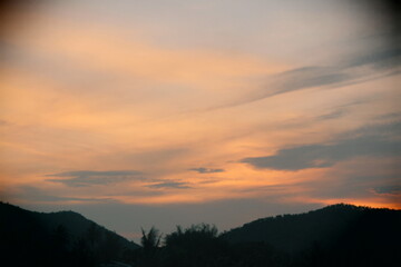 sunset in the mountains