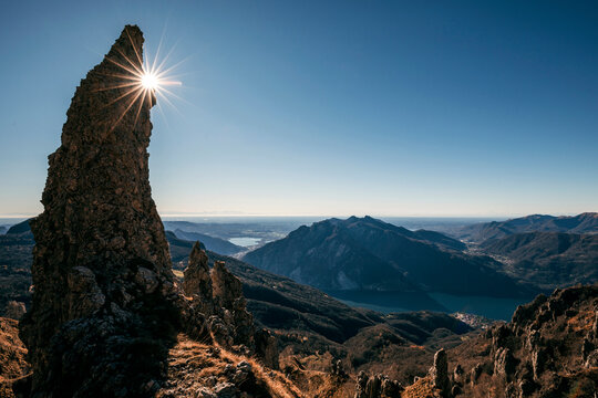 sunset in the mountains