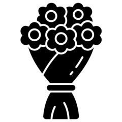 bouquet solid icon