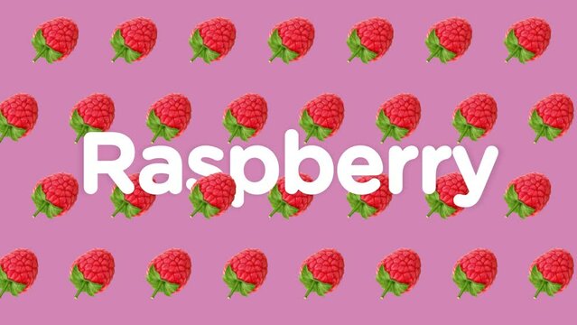 Raspberry animation minimal commercial background
