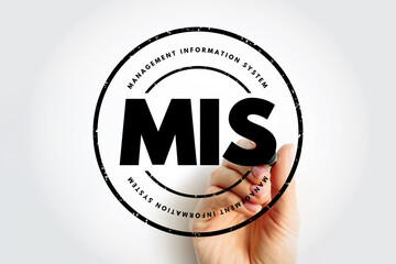 MIS - Management Information System acronym, business concept background © dizain