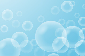 Abstract bubbles on a blue background