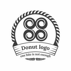 Donut shop logo vector illustration
