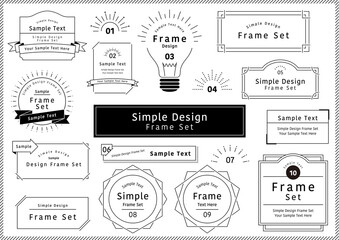 Simple Design Frame Set