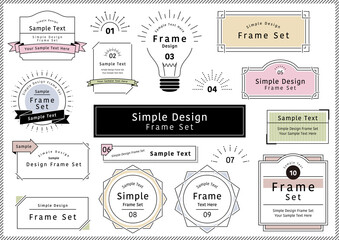 Simple Design Frame Set