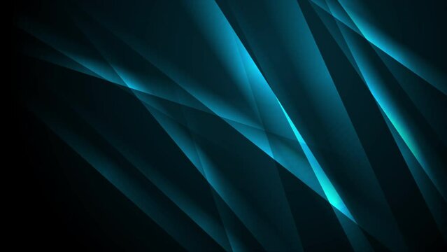 Dark blue neon glowing stripes motion design. Abstract hi-tech futuristic background. Seamless looping. Video animation Ultra HD 4K 3840x2160