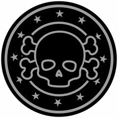 military emblem with skull,grunge vintage design t shirts