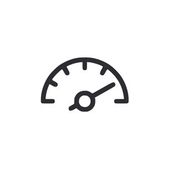 Speedometer icon isolated on white