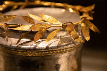 gold ancient greek crown