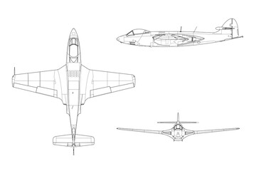 Vistas de reactor militar sea hawk