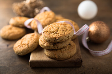 Traditional homemade festive oatmeal cookies