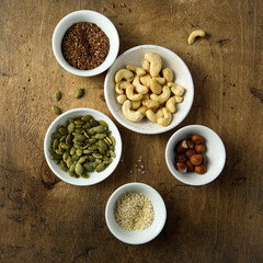 Fresh organic seeds and nuts