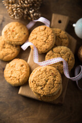 Traditional homemade festive oatmeal cookies