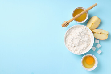 Concept of cooking cake, space for text