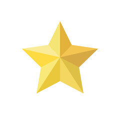 Gold star vector icon