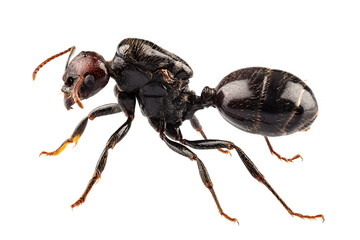  Black garden ant species Lasius niger - obrazy, fototapety, plakaty