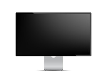 Studio Display computer monitor mockup isolated on white background front view. Vector illustration