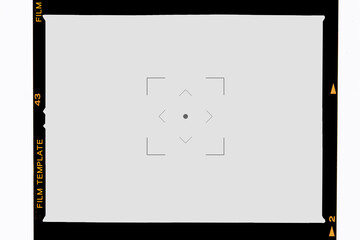 Medium format color film frame.With white space.
