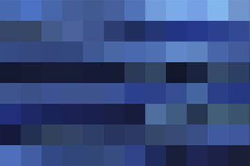 Striped horizontal background from dark and light blue squares. Abstract vivid geometric backdrop for presentation, magazines, fliers, posters, calendars, posts, postcards, banners, covers, websites