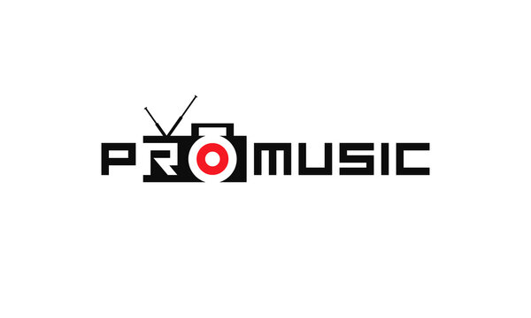 Pro music text. Company logo design.
