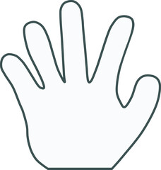 Clip art of paper hand sign