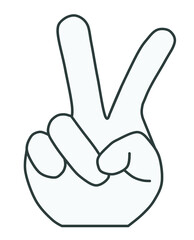 Clip art of scissors hand sign