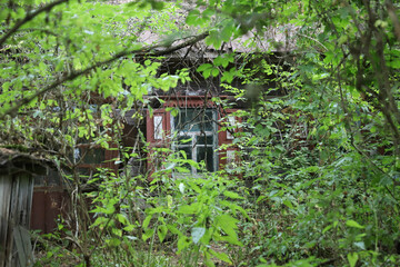 Naklejka na ściany i meble Building in Chernobyl Exclusion Zone, Ukraine