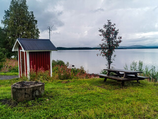 wooden house , image taken in sweden, scandinavia, , europe