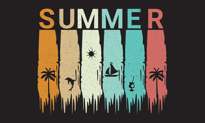 summer typography , vector t-shirt design