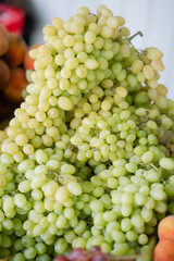 large bunch of white grapes
