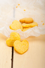 heart shaped shortbread valentine cookies