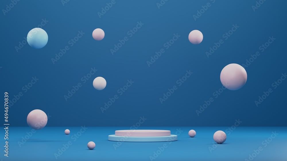Poster abstract background, mock up scene geometry shape podium for product display. 3d rendering