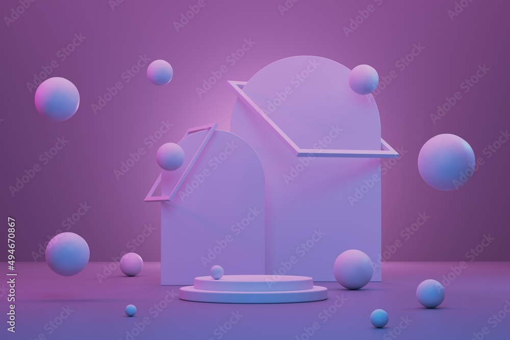 Poster abstract background, mock up scene geometry shape podium for product display. 3d rendering