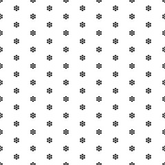 Square seamless background pattern from black hive symbols. The pattern is evenly filled. Vector illustration on white background