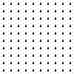 Square seamless background pattern from geometric shapes are different sizes and opacity. The pattern is evenly filled with black Christmas snowmans. Vector illustration on white background