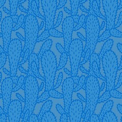 Floral seamless cactus pattern for fabrics and textiles and packaging and gifts and cards and linens and kids